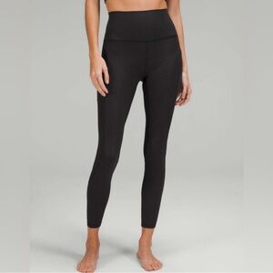 Lululemon Align High Rise Tights With Pockets 25” Gradiate Geo Emboss Black